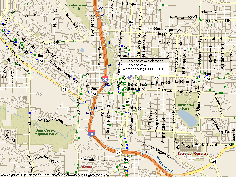 Map Antlers Hilton HotelColorado Springs, Colorado, United States
